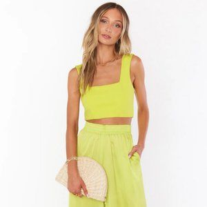 Show Me Your Mumu - Ansley Crop Top - Citrine - Size Medium - New Without Tags
